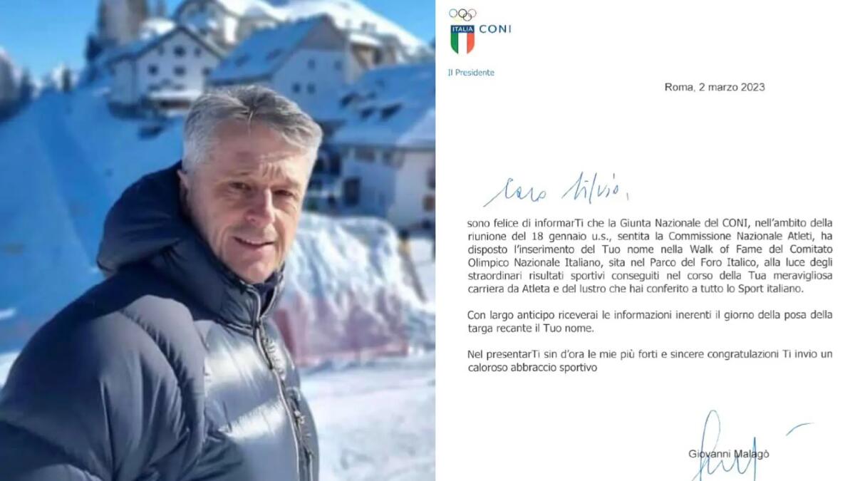 Silvio Fauner, il suo nome nella Walk of Fame al Foro Italico - 