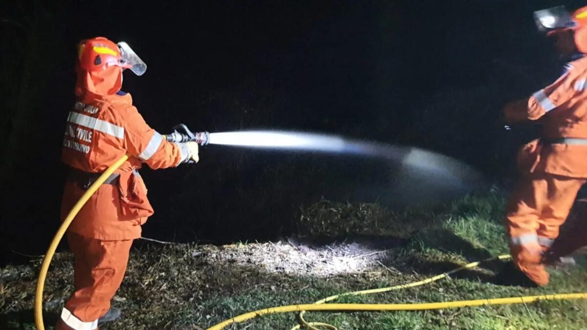 Incendio boschivo a Cabia di Arta Terme - 