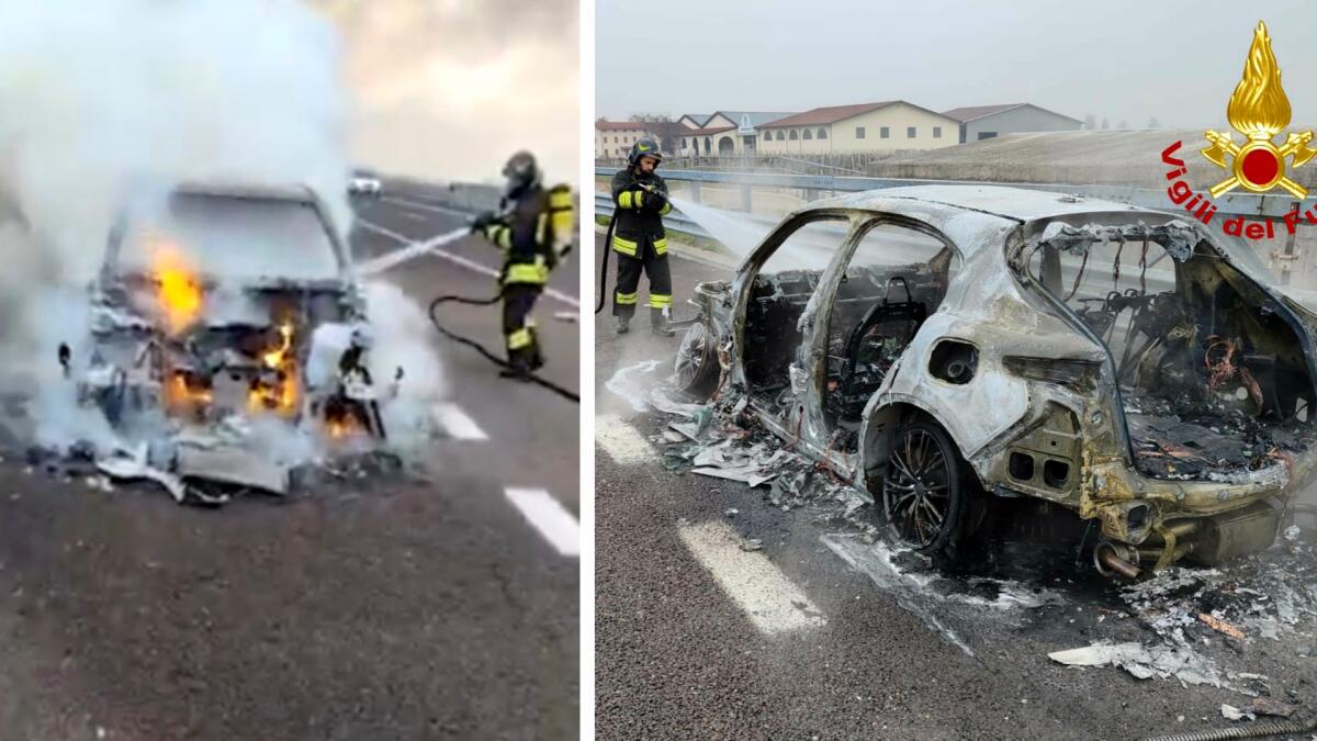 Alfa Romeo Stelvio si incendia in Autostrada: conducente in salvo - 