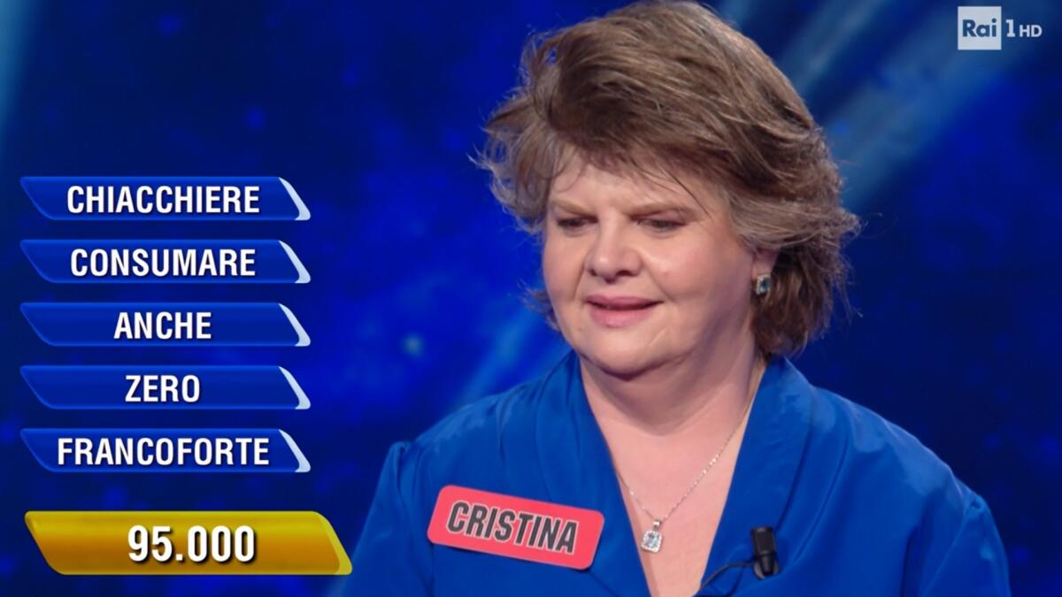 Cristina di Martignacco (UD) vince 95mila euro a L'Eredità su Rai 1 - 