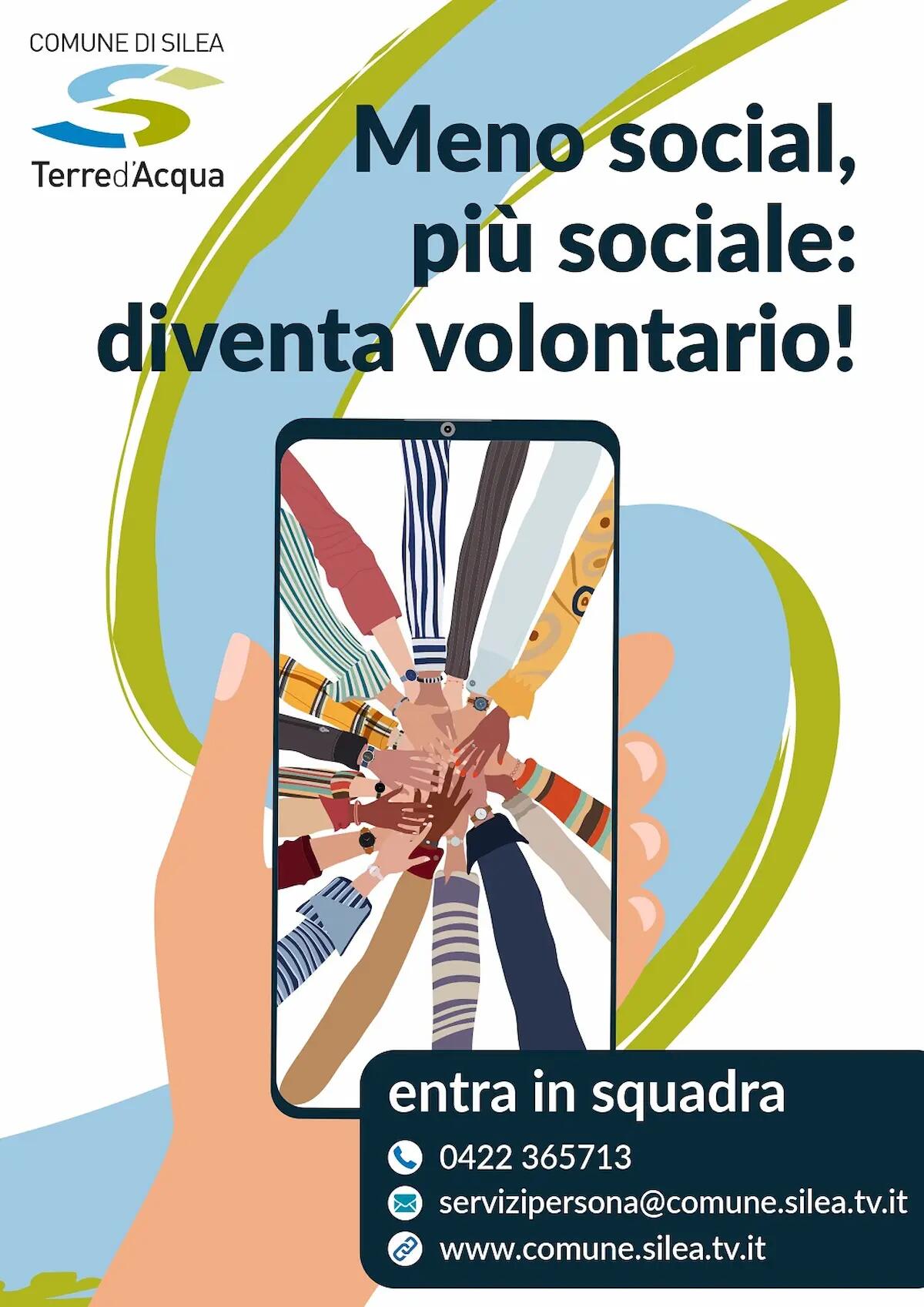 Meno social, più sociale: il Comune di Silea lancia la campagna volontari - 