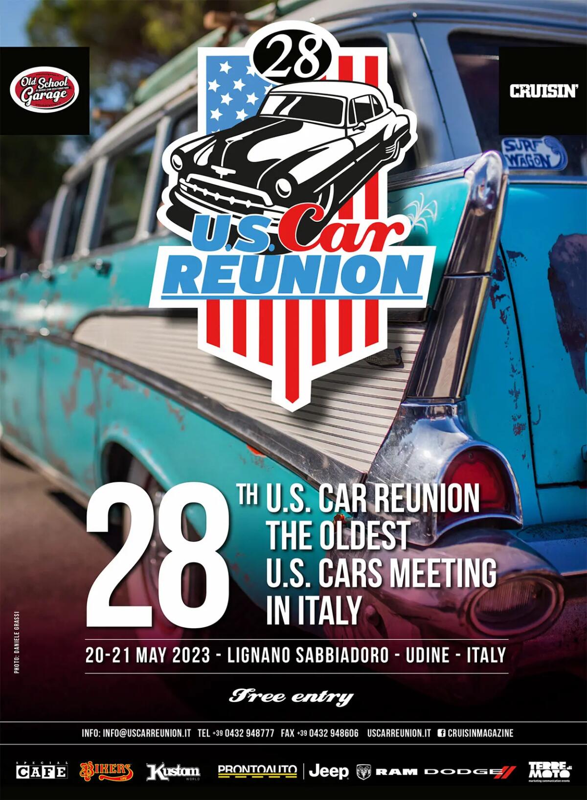 U.S. Car Reunion, il più grande raduno di auto americane alla 37. Biker Fest International - 