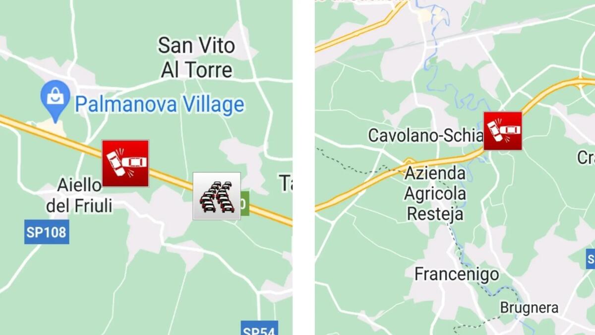 Due incidenti in autostrada: un'auto fuori strada in A28 e un furgone nel fossato in A4 - 