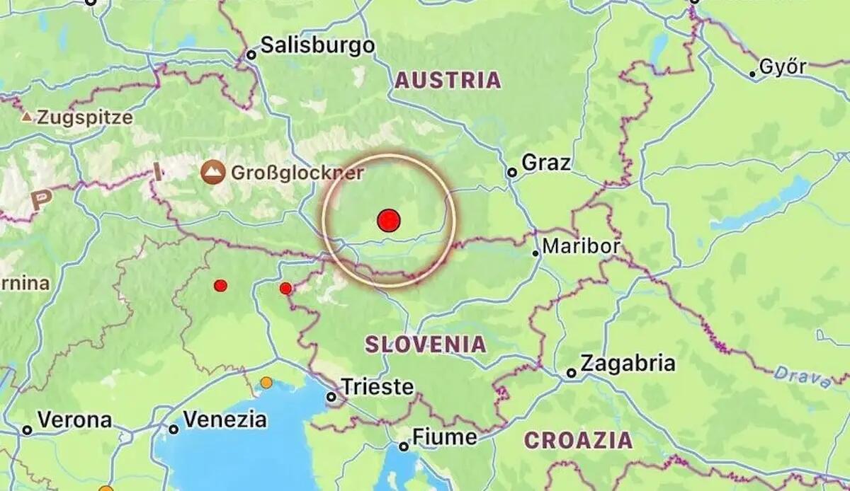 Scossa di terremoto in Austria avvertita anche a Nordest. Lievi danni agli edifici - 