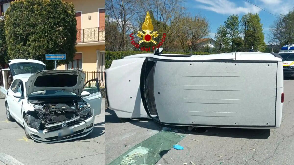 Violento scontro tra un'auto e un furgoncino: feriti i due conducenti - 