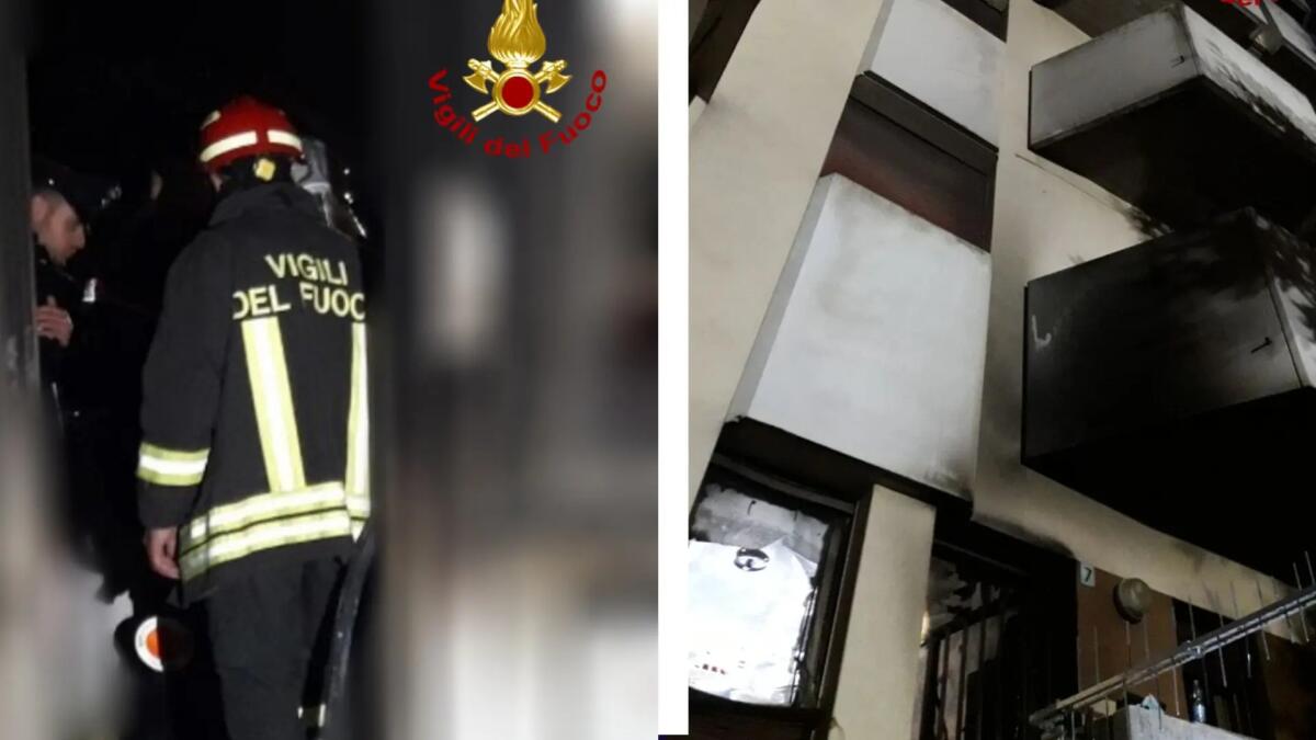 Incendio di un appartamento a Gorizia in una palazzina di 5 piani - 