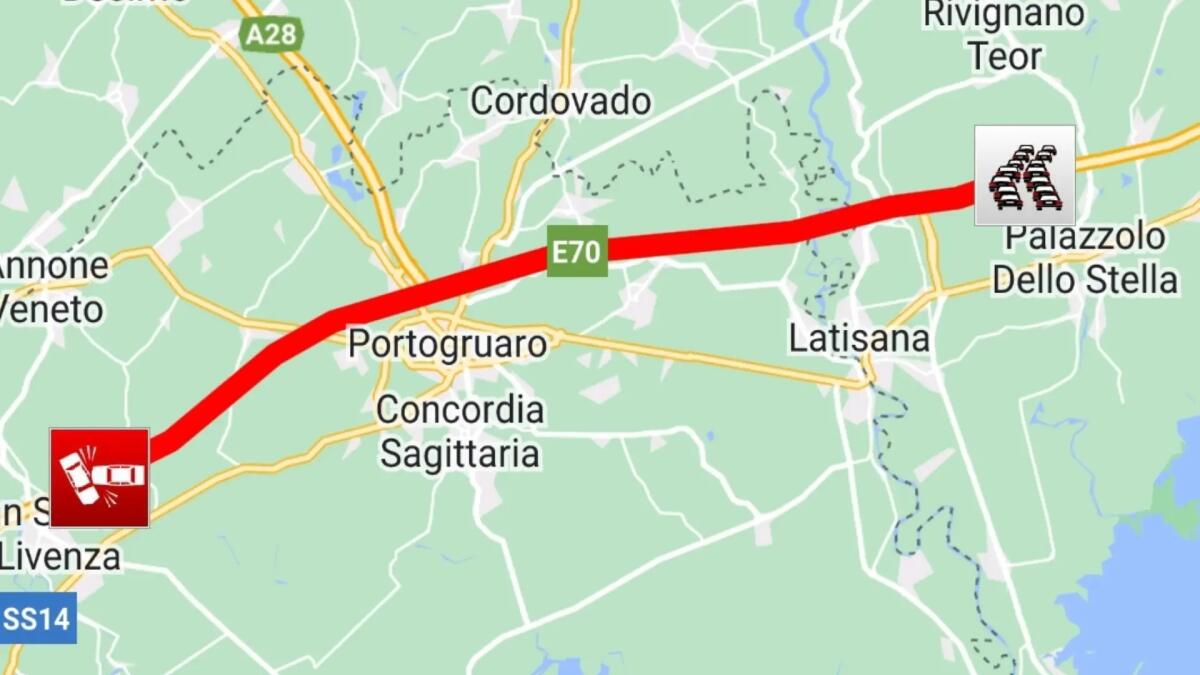Incidenti e code in A4, caos anche nelle città di Latisana e Portogruaro -