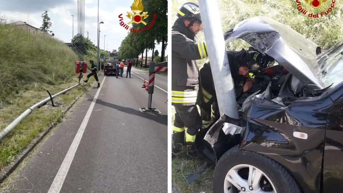 Sagrado (Go), piomba con l'auto contro un palo dell'illuminazione: ferita la conducente - 