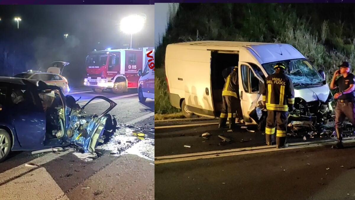 Terribile frontale tra furgone ed auto: 24enne morto sul colpo - 