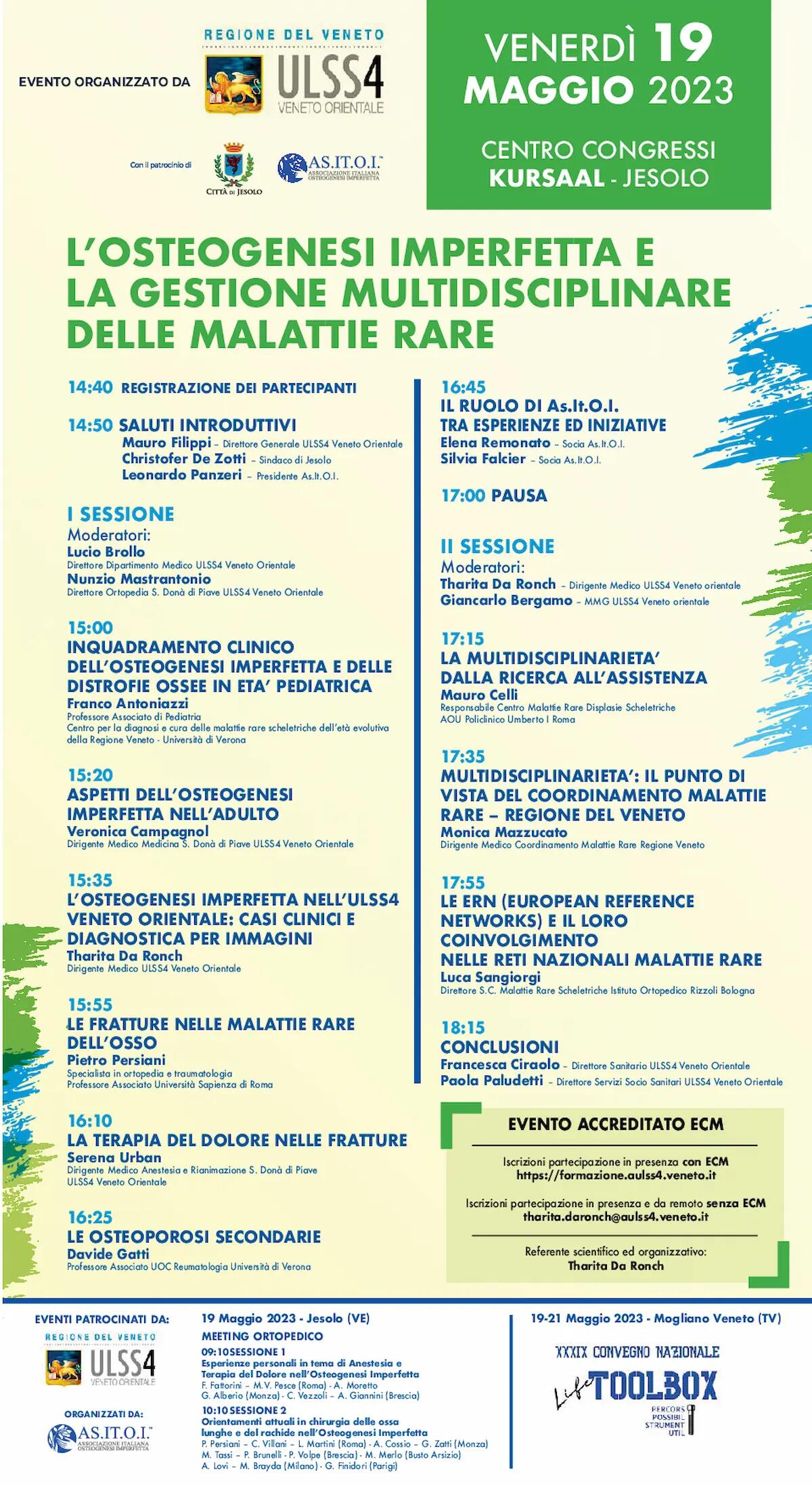 Venerdi’ a Jesolo il convegno nazionale sull’osteogenesi imperfetta - 