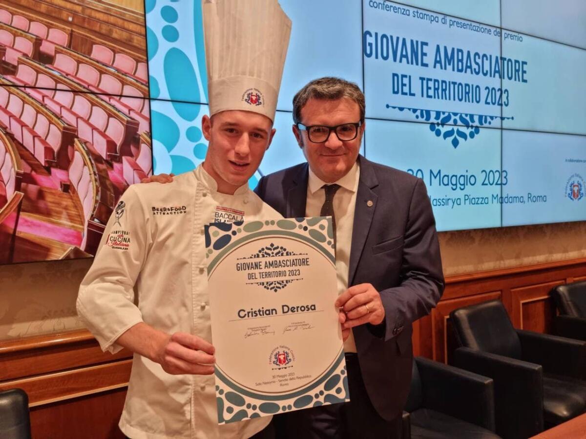 L'allievo del Centro di formazione Civiform Cristian Derosa del Fvg nominato “Giovane ambasciatore del territorio 2023” -