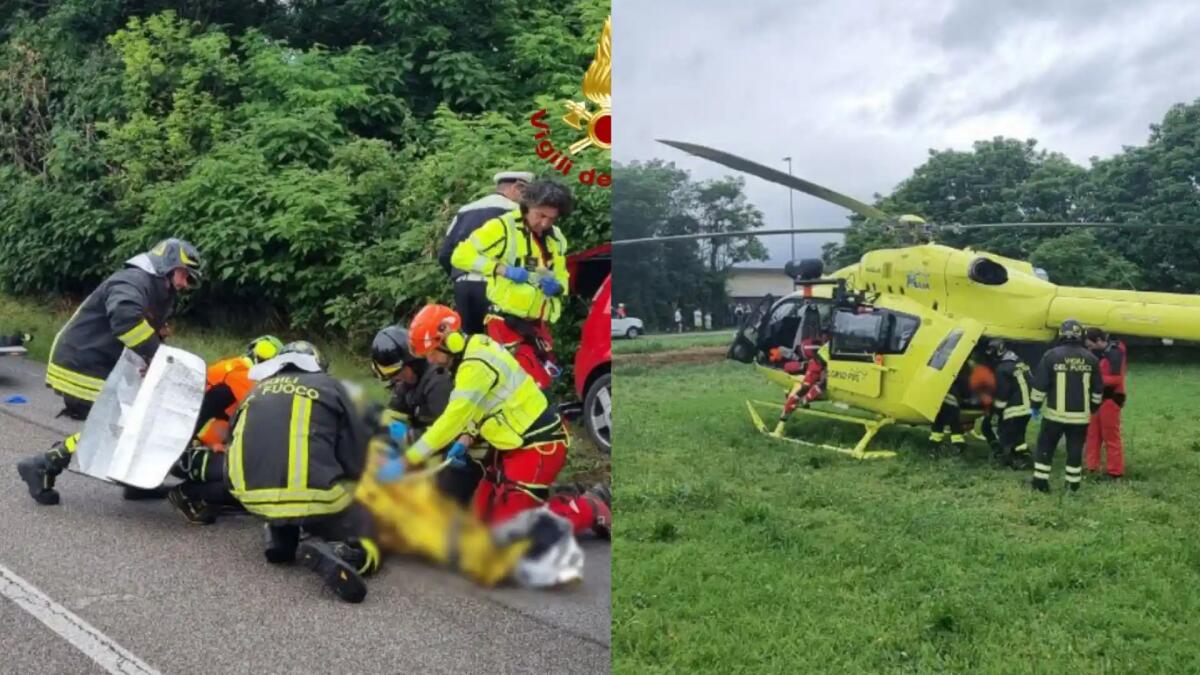 Pauroso scontro tra 2 auto a Sedegliano: un ferito, incastrato tra le lamiere - 