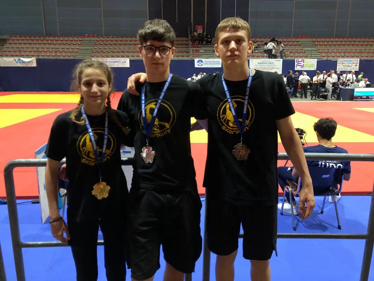 Judo, quattro podi dello Skorpion al Grand Prix cadetti di Genova - 