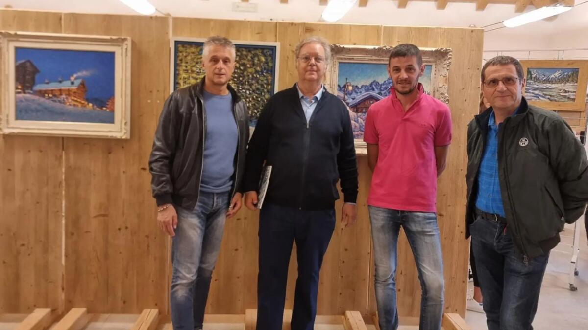Il pittore Bonanni porta la neve a Sappada: inaugurata la sua personale - 