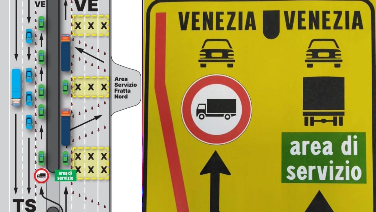 A4, Alvisopoli - Portogruaro: scambio di carreggiata, cantiere terza corsia -