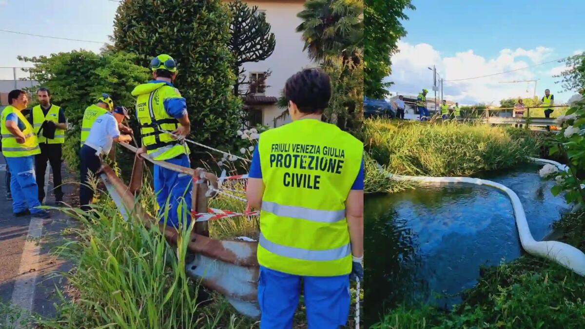 Sversamento di sostanze inquinanti a Basaldella di Campoformido: interviene la Protezione Civile - 