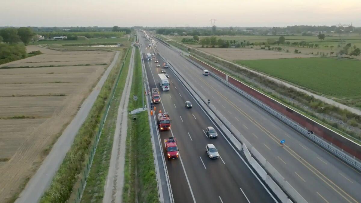 Aperti i primi 5 km di terza corsia in A4 tra Alvisopoli e Portogruaro - 