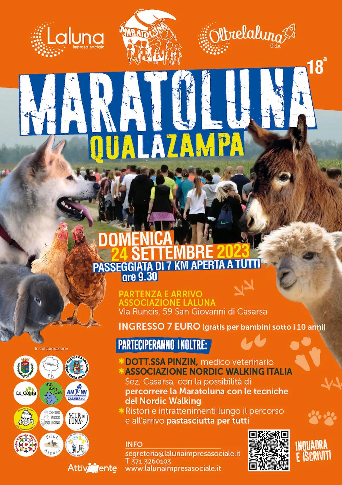 San Giovanni 24 settembre, ritorna la Maratoluna, edizione dedicata alla pet therapy - 
