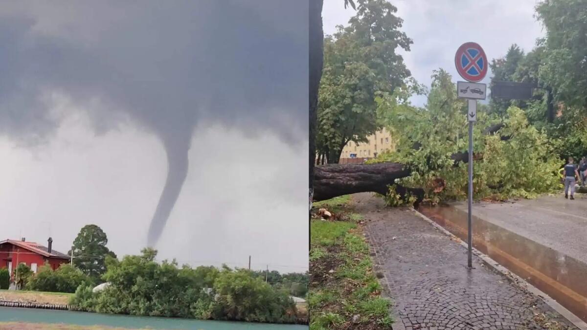 Maltempo a Nordest: caduta alberi, allagamenti e tromba d'aria a Cavallino Treporti - 