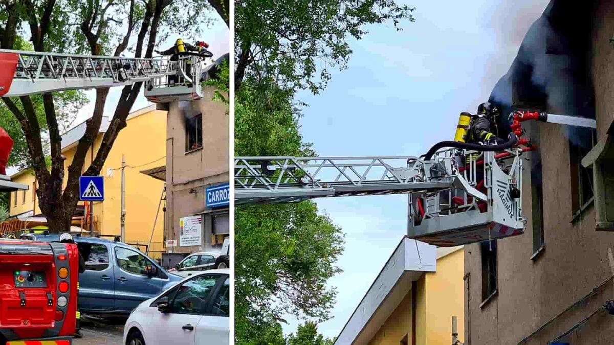 Trieste. A fuoco gli uffici sopra una carrozzeria: intervento dei pompieri - 