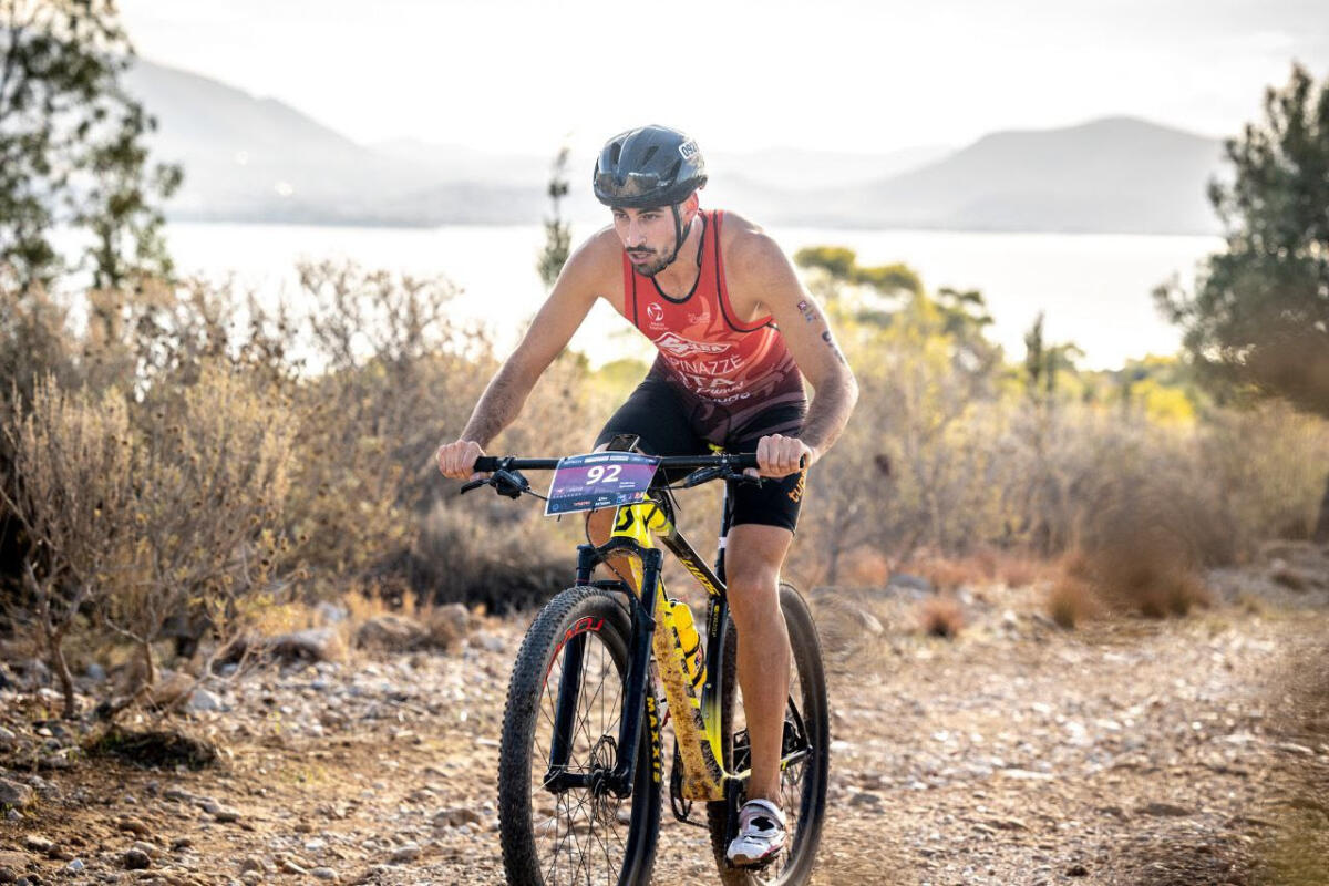 Federico Spinazzè in maglia azzurra per i campionati europei di triathlon cross - 