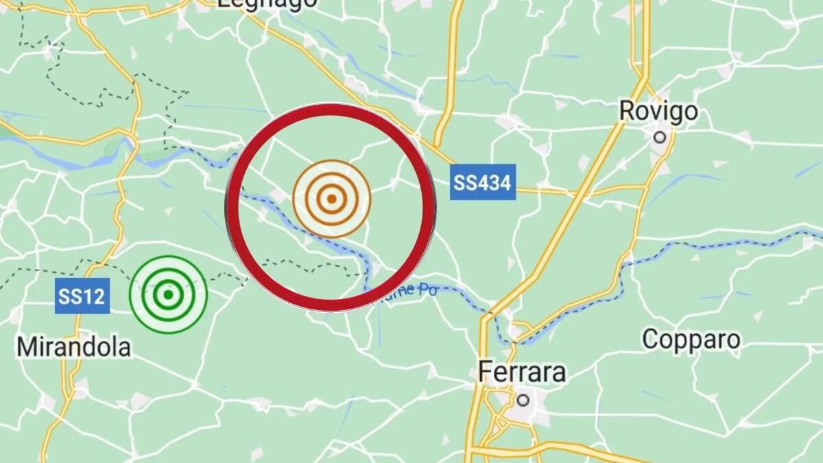 Terremoto Rovigo, scossa di magnitudo 4.2: avvertito in Veneto e Friuli Venezia Giulia -
