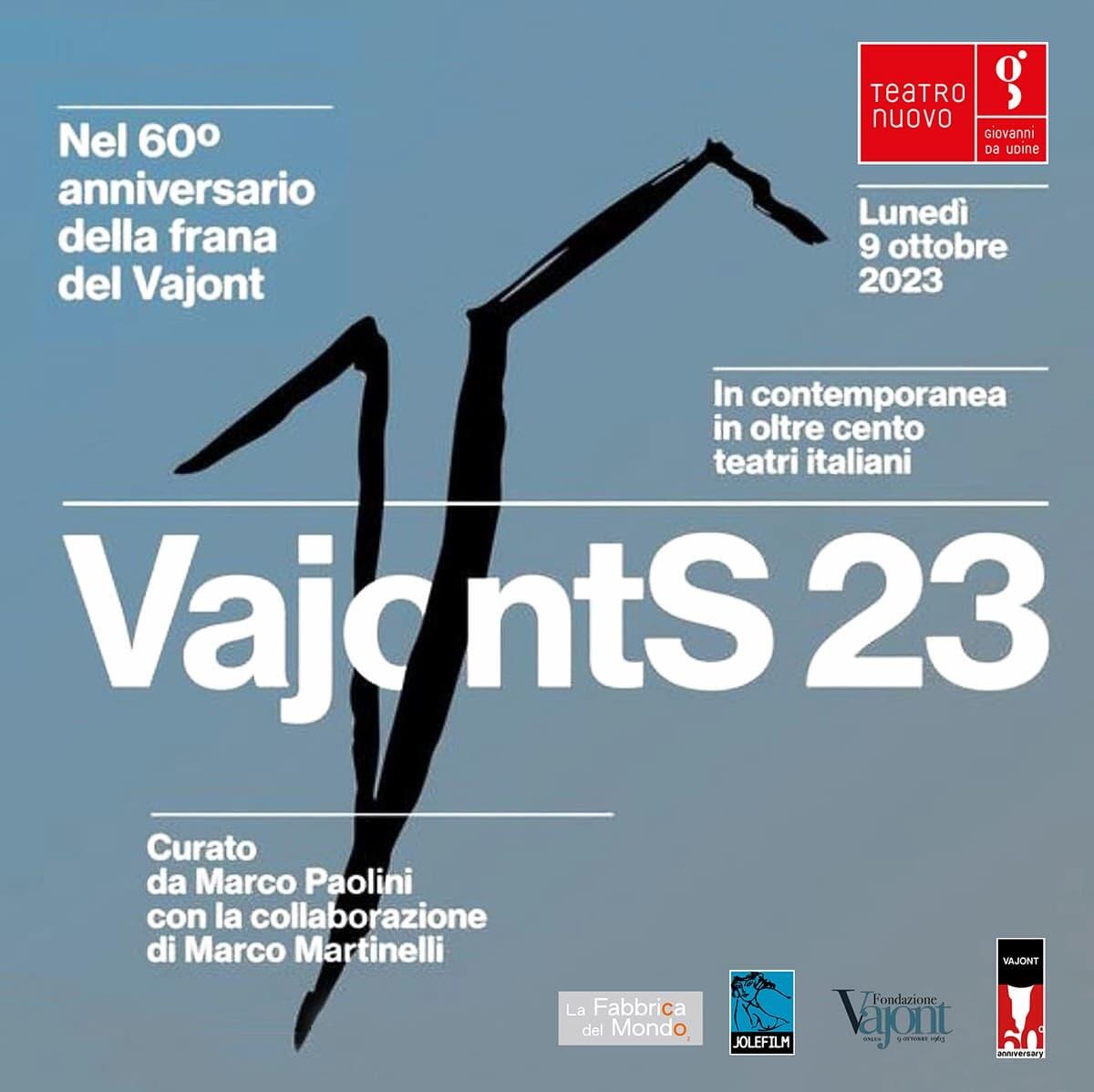 Il teatro nuovo Giovanni da Udine per Vajonts 23, appuntamento lunedi' 9 ottobre alle 21.15 - 