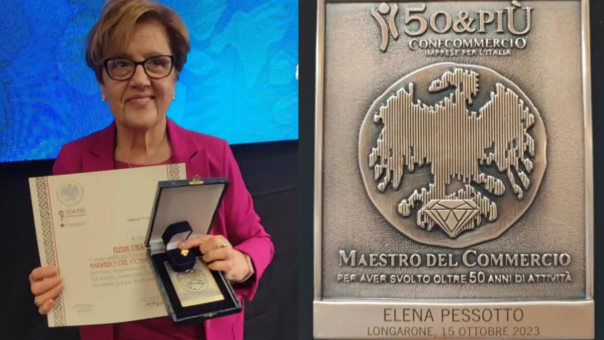 "Cose di Casa" di Sappada, la titolare Elena Pessotto premiata per i 50 anni di attività -