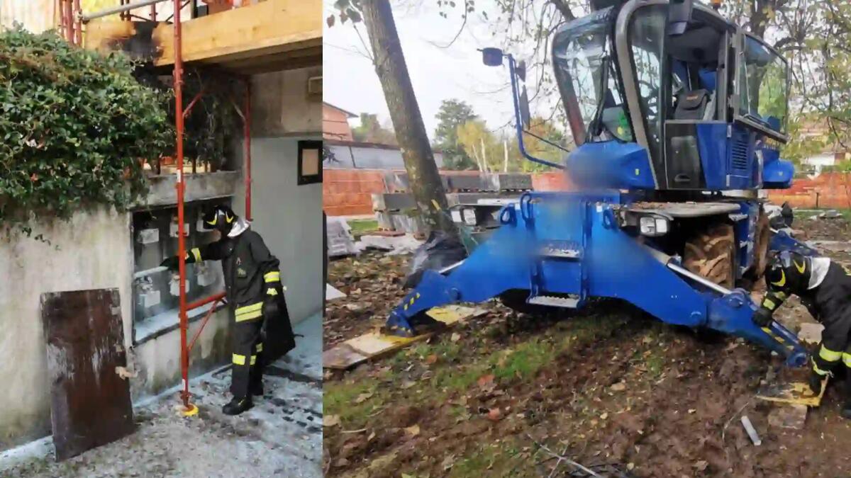 Udine. Il braccio di un mezzo tocca un cavo elettrico, scoppia l'incendio: evacuato un condominio - 