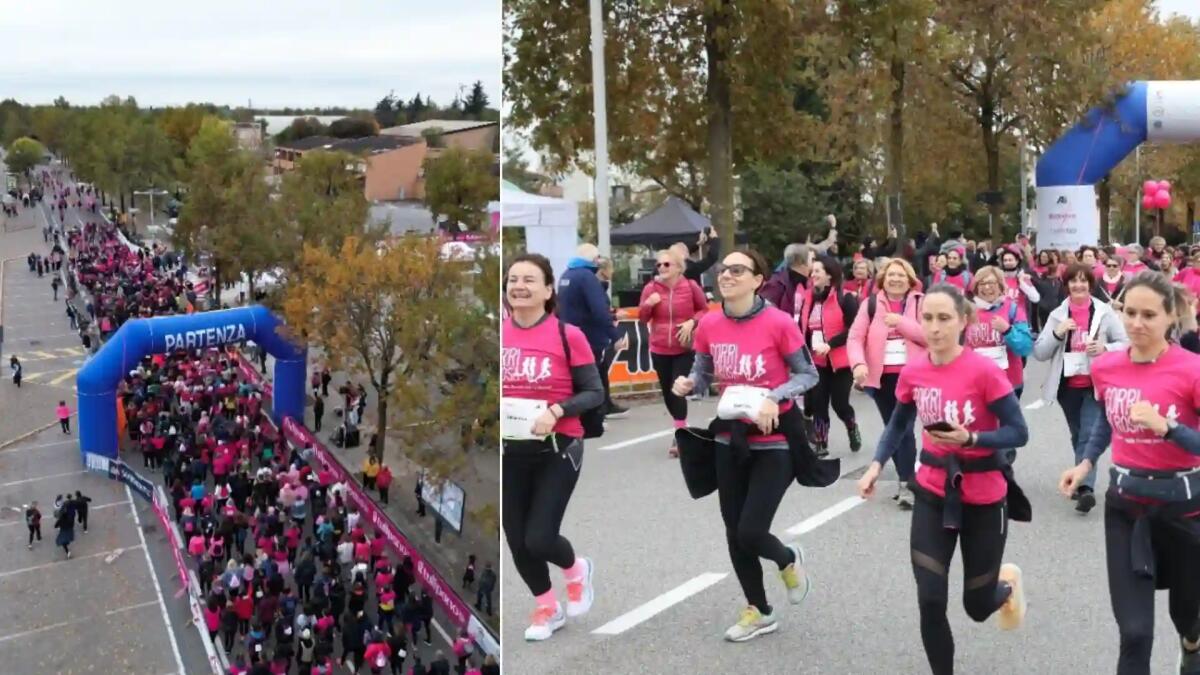 Oltre 3000 donne e 150 volontari oggi per la "Corri in rosa" a San Vendemiano -