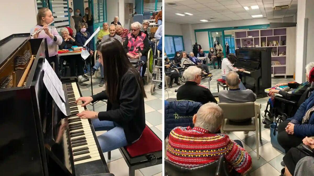 Gli studenti del musicale XXV Aprile di Portogruaro a concerto tutti i lunedì alla Francescon - 