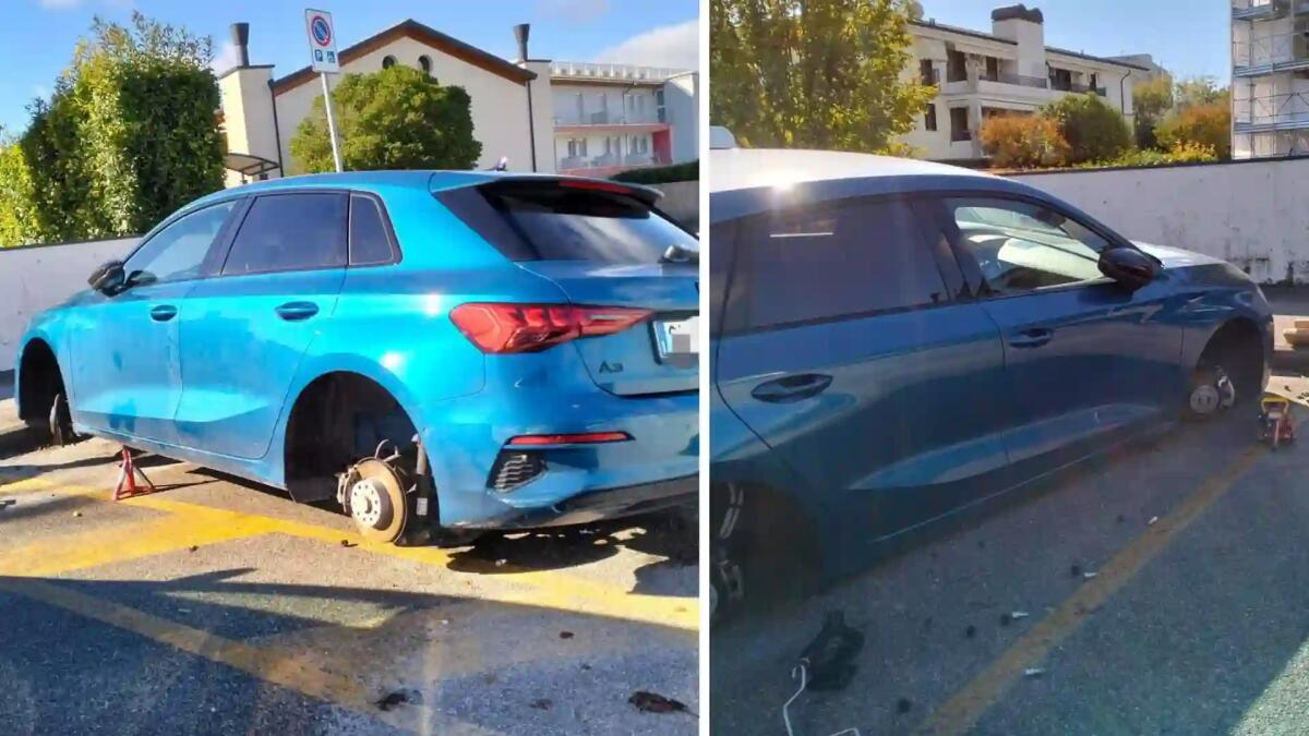 Ladri senza scrupoli a Fontanafredda: rubate le ruote dall'auto di un disabile - 