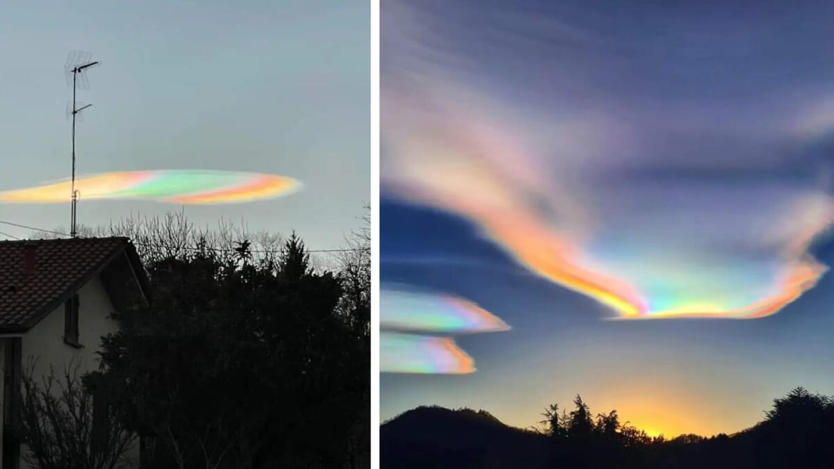 Nuvole iridescenti, lo spettacolo naturale oggi nei cieli del Nordest - 