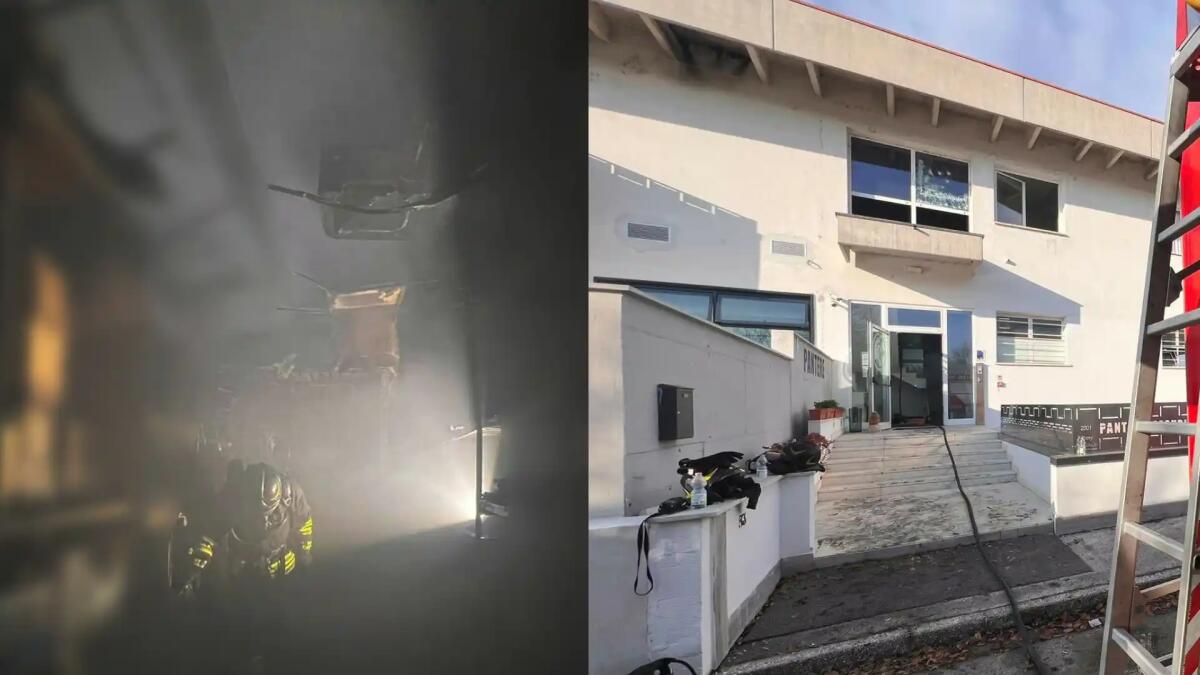 Incendio a Vicenza, fiamme nel deposito di un istituto di Security - 
