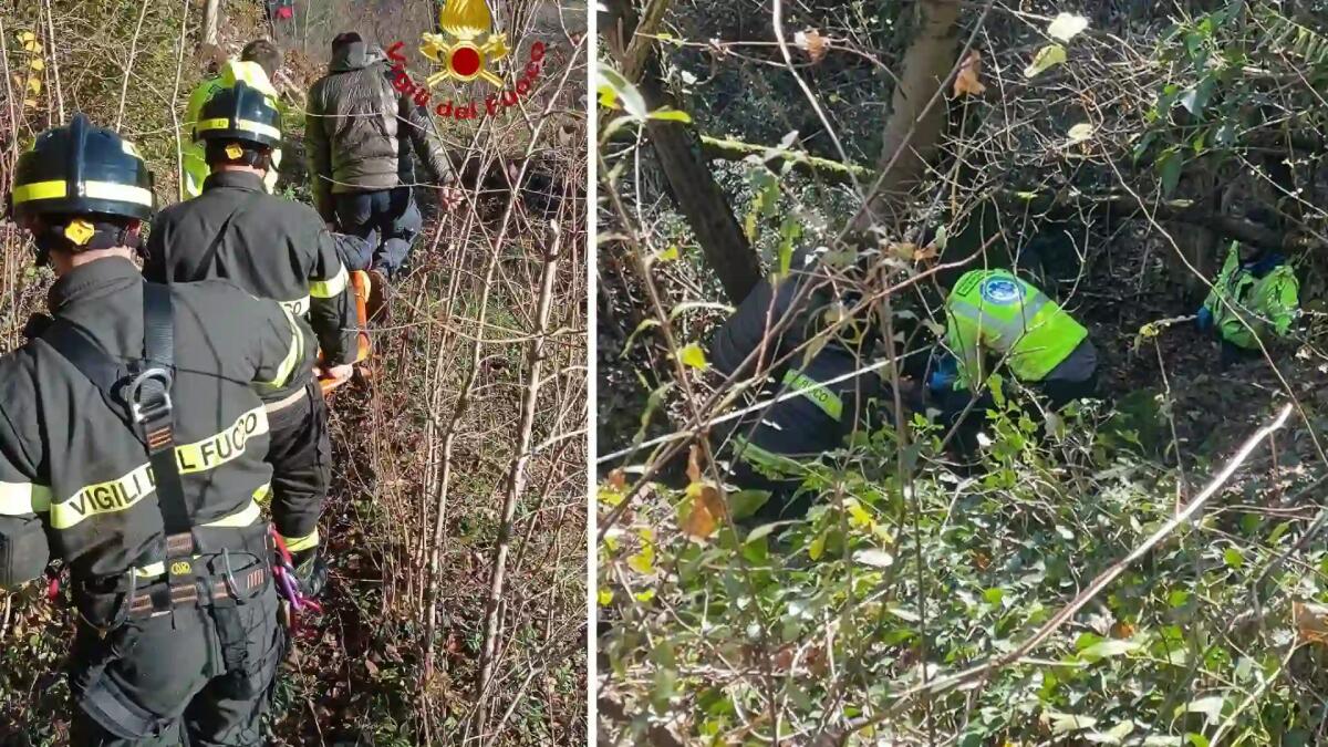 Scivola nel dirupo mentre fa la legna: soccorso 87enne - 