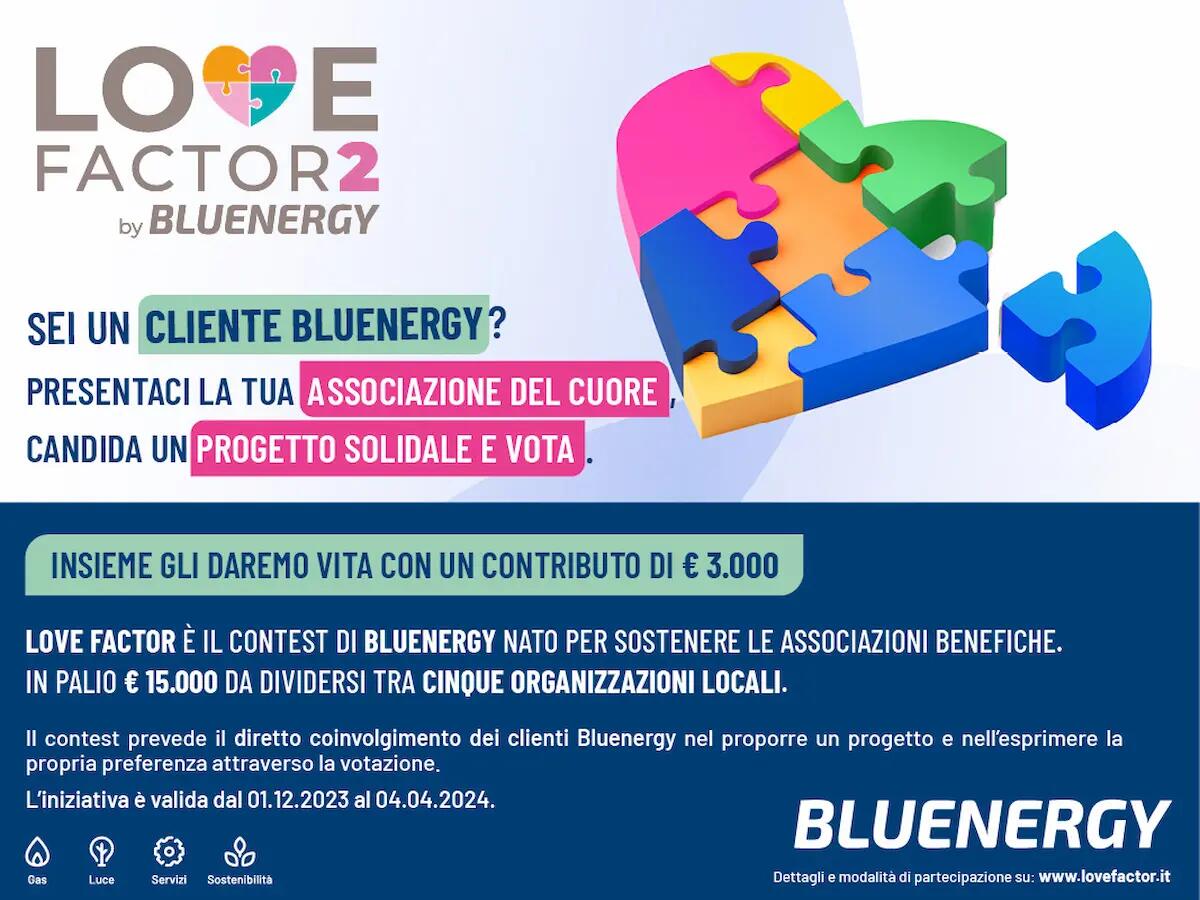 Bluenergy annuncia la seconda edizione di Love Factor - 