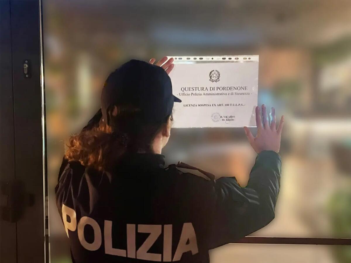 Violente aggressioni in serie, disposta la chiusura di un esercizio pubblico a Sacile - 
