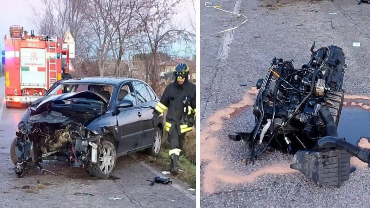 L'auto va fuori strada, 'rimbalza' e torna sulla carreggiata: due feriti gravissimi - 