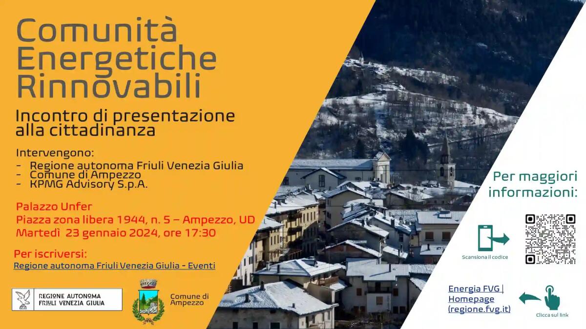 Incontro ad Ampezzo su Comunità energetiche rinnovabili: un passo verso la sostenibilità - 
