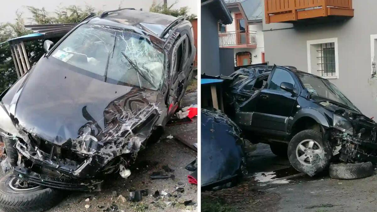 Piomba con l'auto contro il muro di una casa: un ferito - 