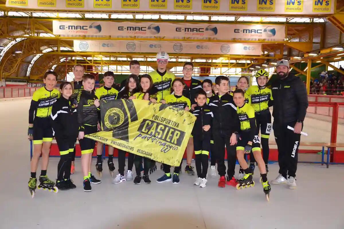 Polisportiva Casier, dieci podi ai regionali indoor di pattinaggio corsa -