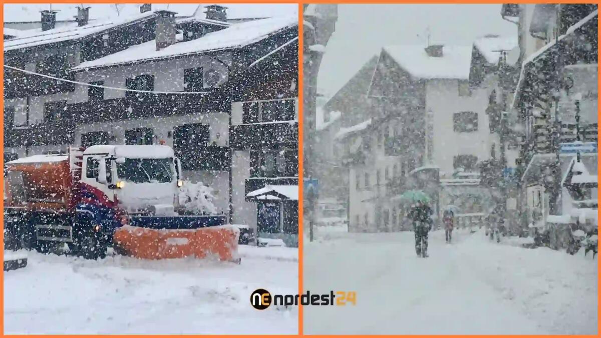 Abbondanti nevicate sulle montagne del Nordest -