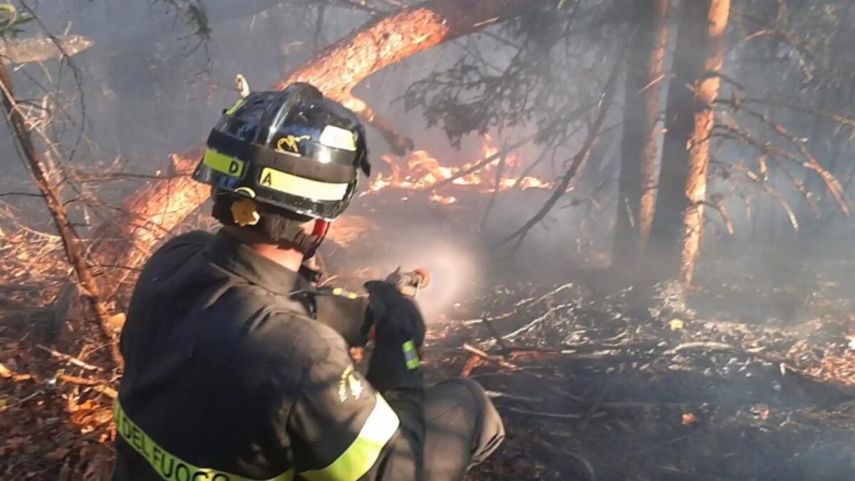 Bruciano i boschi a Rivalpo di Arta Terme, le fiamme minacciano le case - 