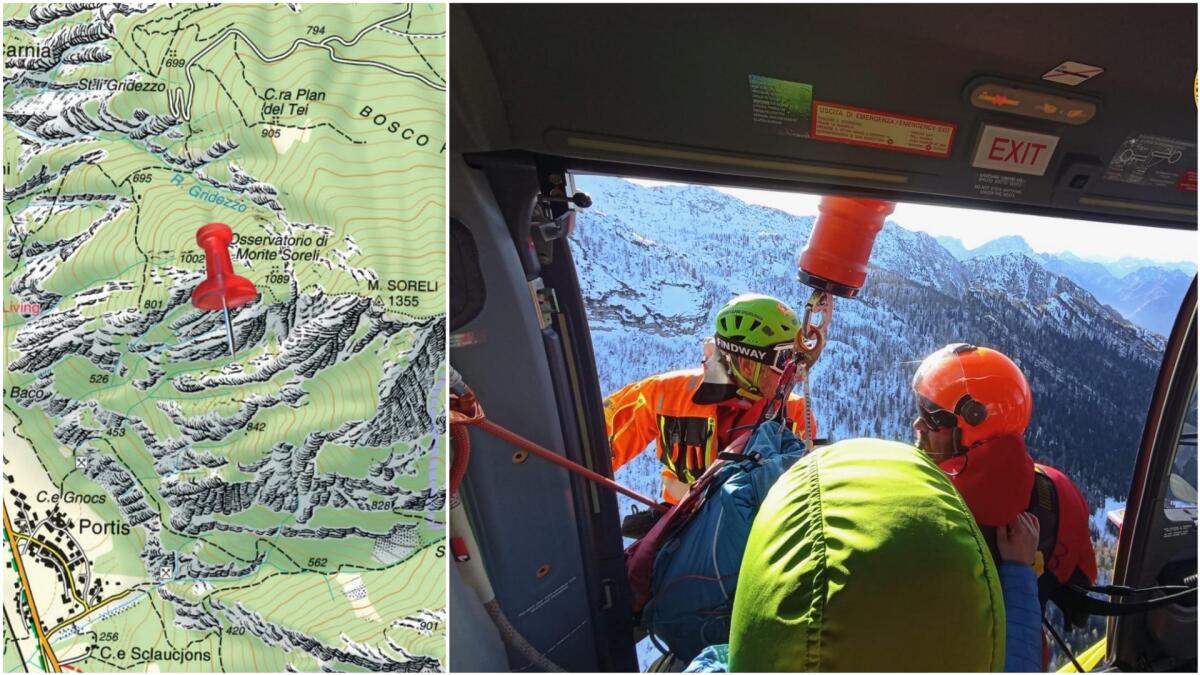 Perdono il sentiero e rimangono bloccate nel canalone: soccorse due friulane - 