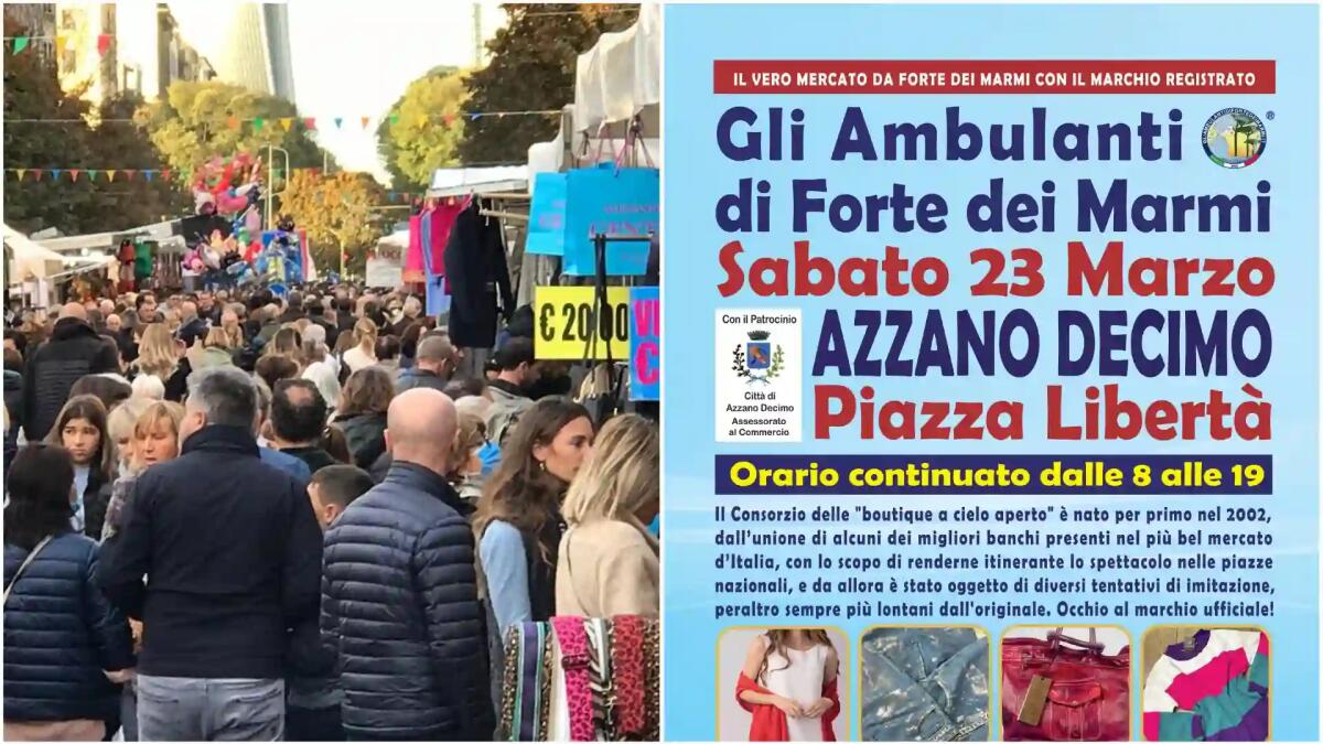 "Gli Ambulanti di Forte dei Marmi®" ad Azzano Decimo sabato 23 marzo - 