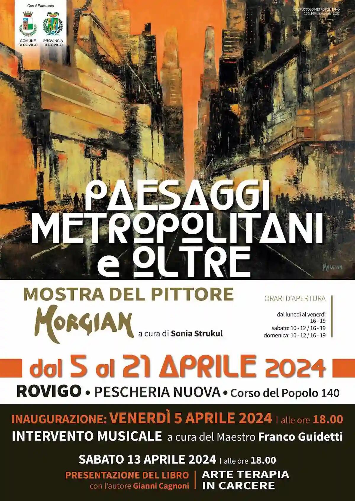 Mostra Morgian "Paesaggi Metropolitani e oltre", dal 5 aprile a Rovigo, Pescheria Nuova - 