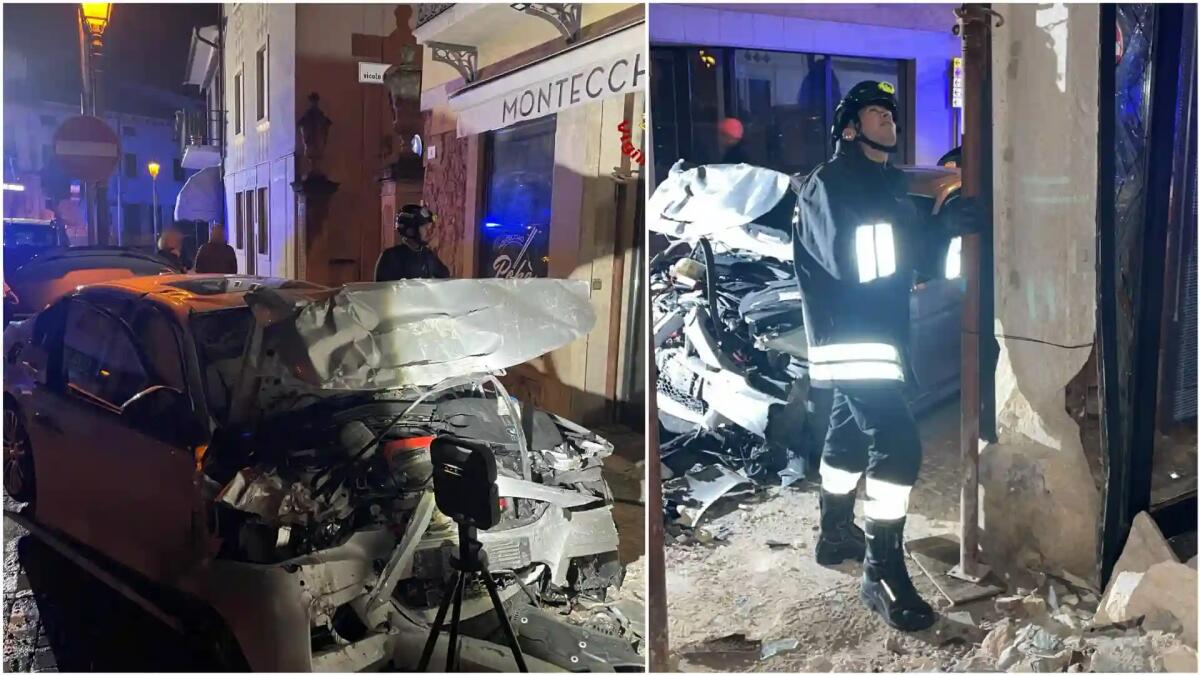 Piomba con l'auto nel negozio: conducente ferito, danni ingenti alla struttura -