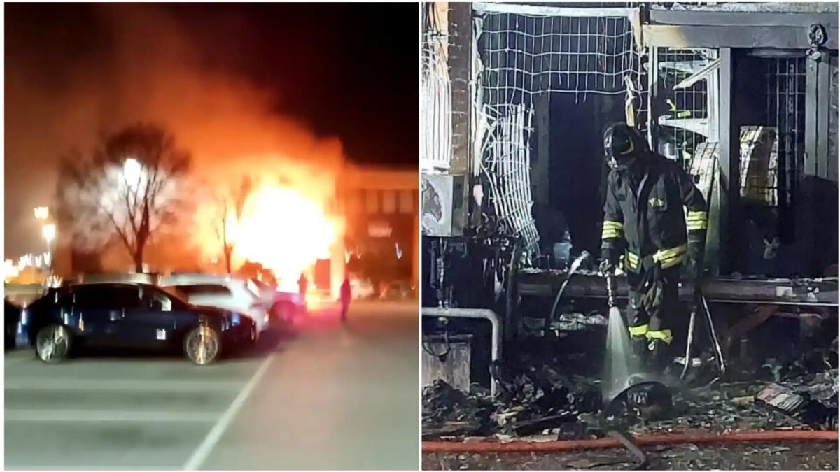 A fuoco un negozio di elettrodomestici, evacuate 70 persone nell'hotel al piano superiore - 