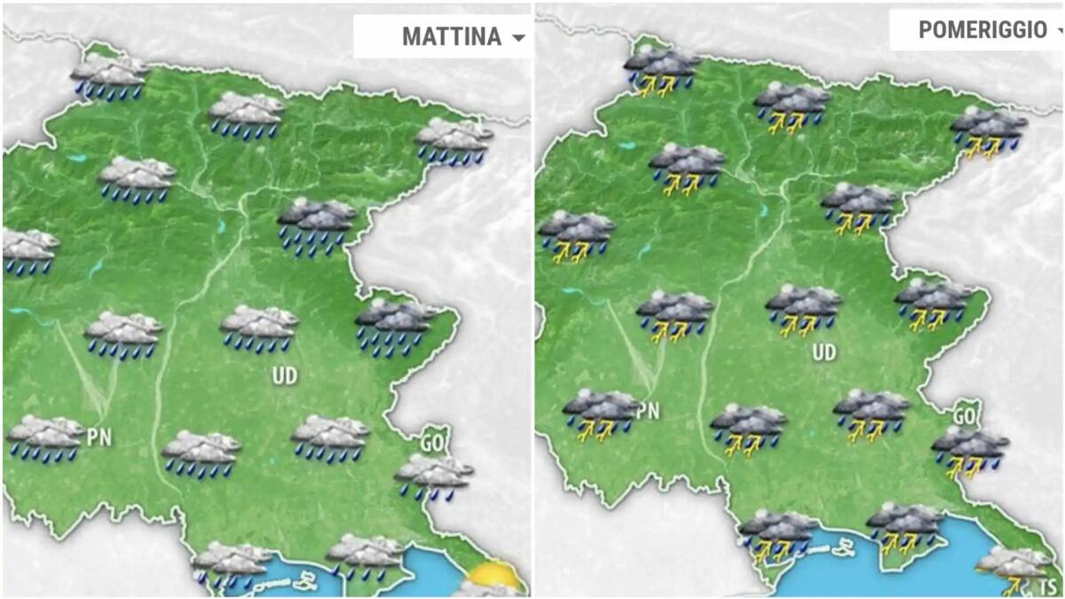 Allerta Meteo in Friuli, avviso della Protezione Civile: "in arrivo piogge intense" - 