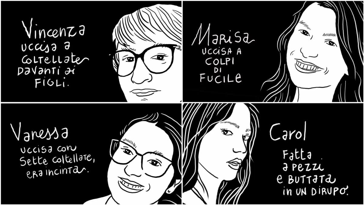 Nel centro di Udine un’installazione di 20 metri racchiude le vittime di femminicidio - 